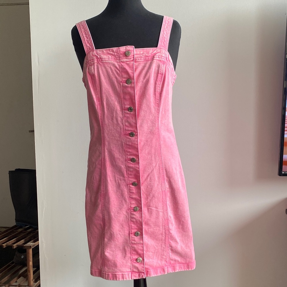 GAP Pink Denim Mini Dress